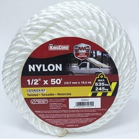 MIBRO GROUP ROPE TWISTED NYLON WT 1/2 X 50 FT 459551